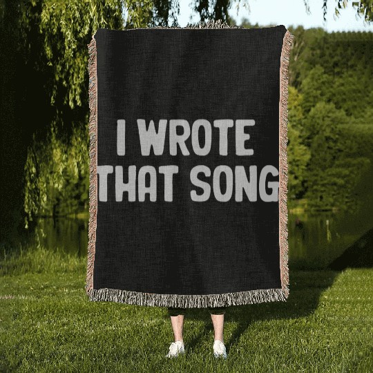 I Wrote That Song Writer Karaoke Guitarist Choir Woven Blankets