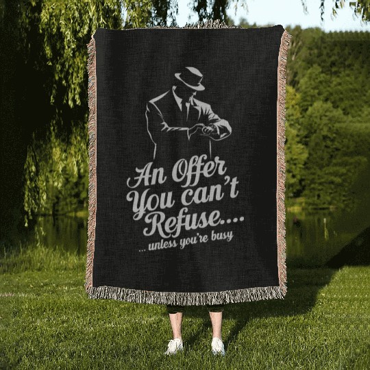 Mobster Gangster Mafia Organized Crime Boss Woven Blankets