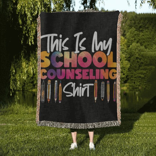 School Counselor Watercolor This Woven Blankets