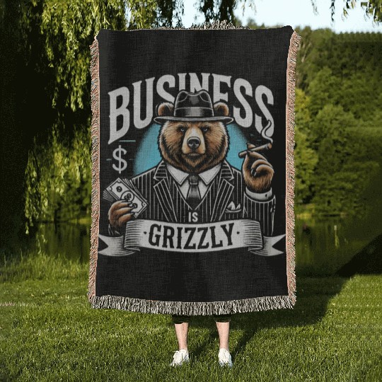 Mobster Gangster Mafia Organized Crime Boss Woven Blankets