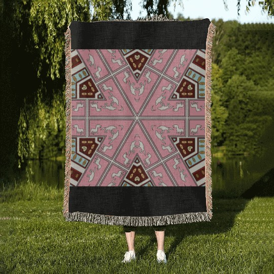 eyes on nature mandala Woven Blankets