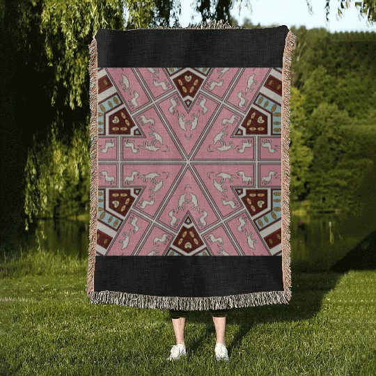 eyes on nature mandala Woven Blankets