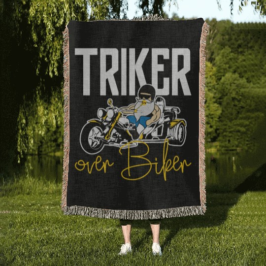Trike Driver Trikes Triker Woven Blankets