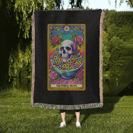 The Cereal Killer Tarot Woven Blankets