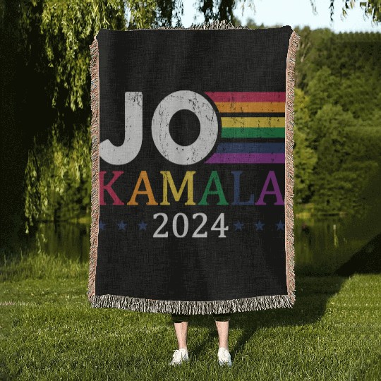 JO Kamala Harris 2024 Presidential Election Woven Blankets