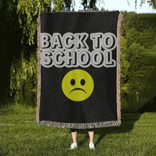 Sad Back to School Woven Blankets