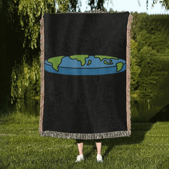 Flat Earth Army Flat Earther Flat Earth Woven Blankets