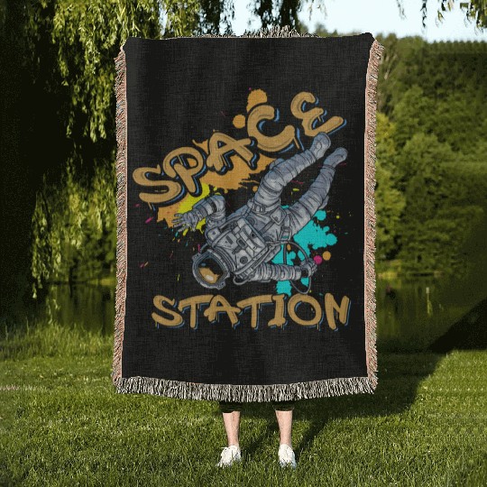 Graffiti Art Hip Hop Old School Woven Blankets