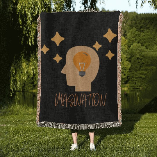Imagination and Creative Mind with Lightbulb Woven Blankets