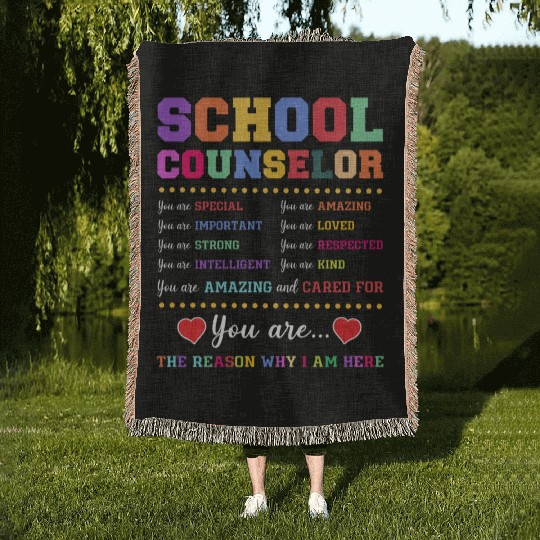 School Counselor School Counselor Woven Blankets