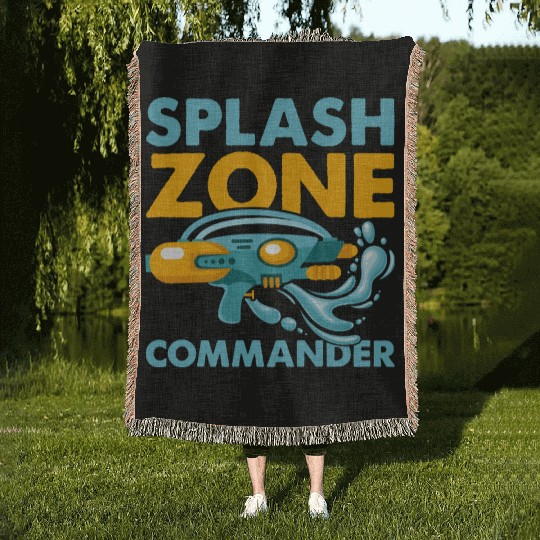 Splash Zone Commander Water Fun Summer Squirt Gun Woven Blankets