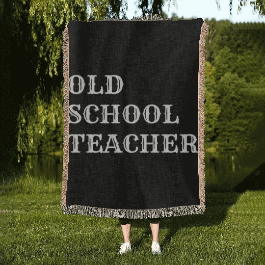 old school teacher Woven Blankets