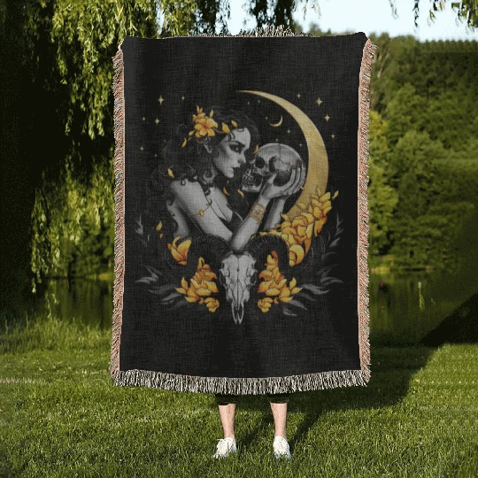 The Witch Classic Halloween Design Woven Blankets