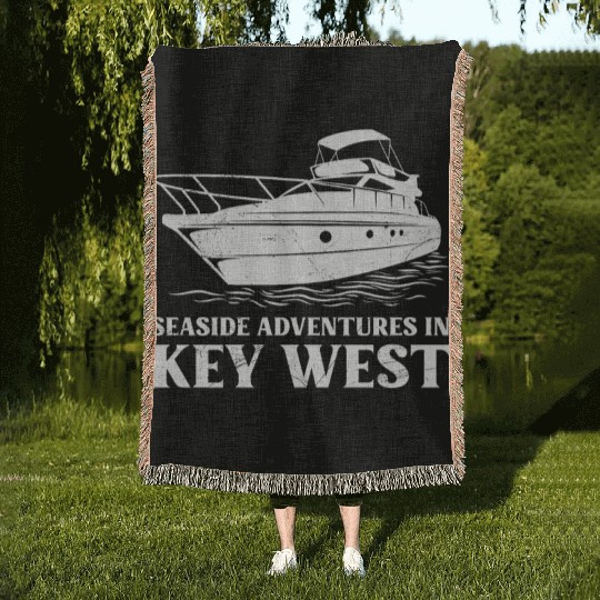 Florida Yachting SEASIDE ADVENTURES IN KEY-WEST Woven Blankets
