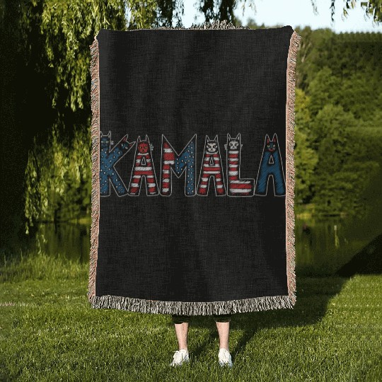 Kamala Harris 2024 For President Campaign Woven Blankets