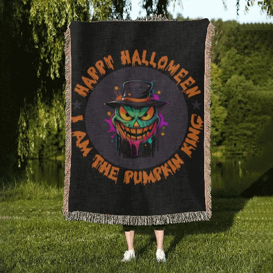 Happy Halloween Woven Blankets