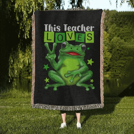 Biology Teachers: This Teacher Loves Frog Woven Blankets