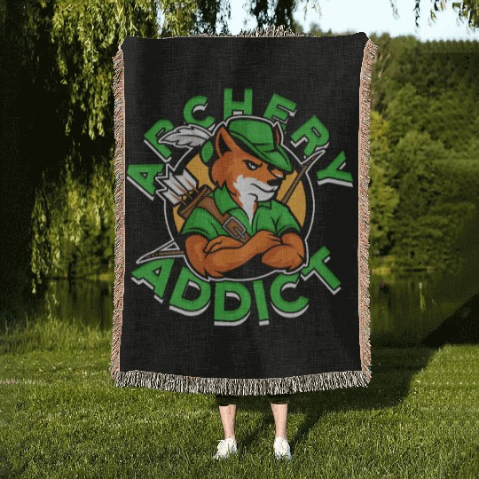 Archery Archer Archery Addict Woven Blankets