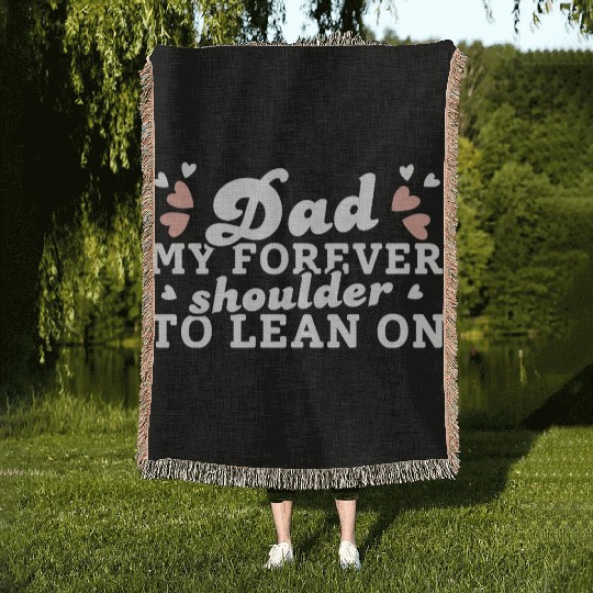 Father's Day Gift Best Dad Ever Woven Blankets