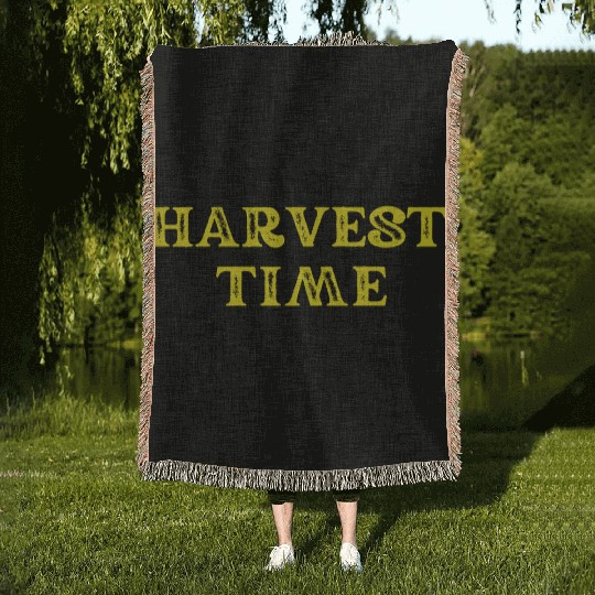 Harvest Time Seasonal Art Design Woven Blankets