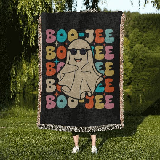 Funny Halloween Boo-jee Woven Blankets