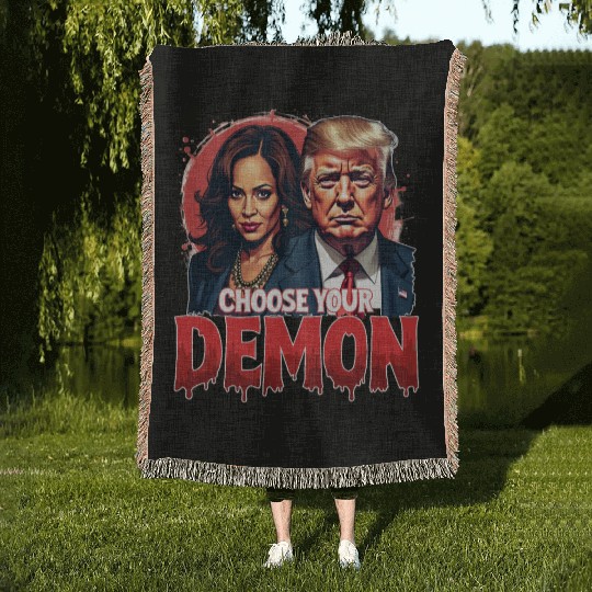 Kamala Harris Vs Trump The Fight For The Country Woven Blankets