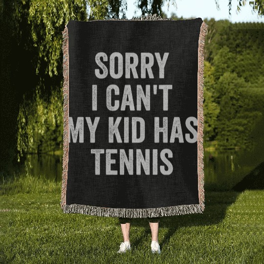 Tennis Parent Tennis Mom Dad Funny Woven Blankets