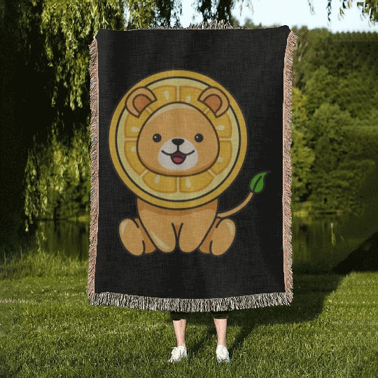 Lion Lemon Design for Lions Lovers Woven Blankets