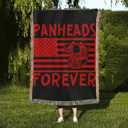 Panheads Forever LIKE US ON FACEBOOK Woven Blankets