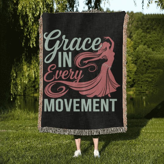 Tribal Fusion Rhythmic Dance Art For Belly Dance Woven Blankets