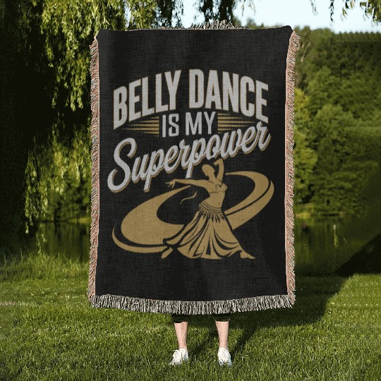 Tribal Fusion Rhythmic Dance Art For Belly Dance Woven Blankets