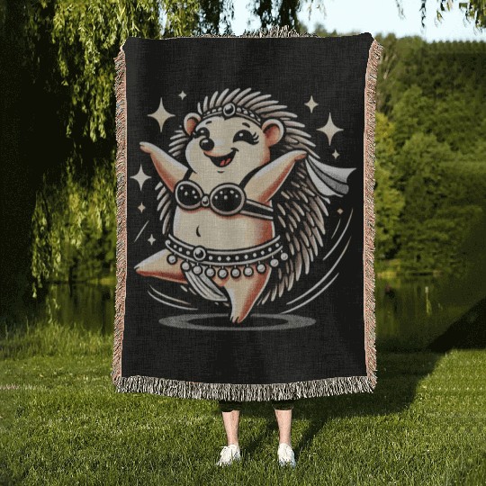Tribal Fusion Rhythmic Dance Art For Belly Dance Woven Blankets