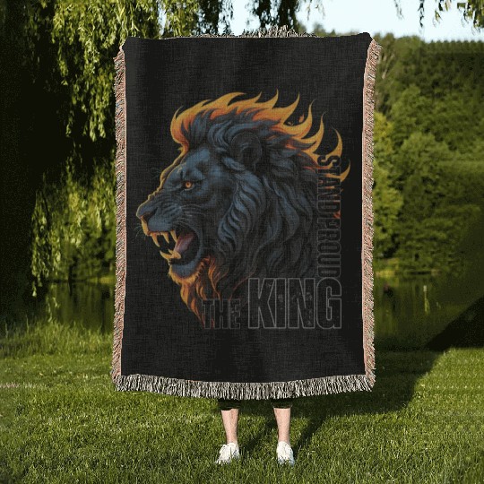 Lion king Woven Blankets