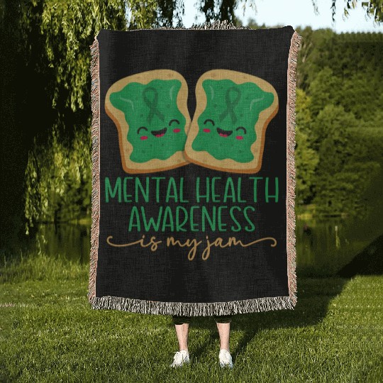 Mental Health Awareness Is My Jam Woven Blankets