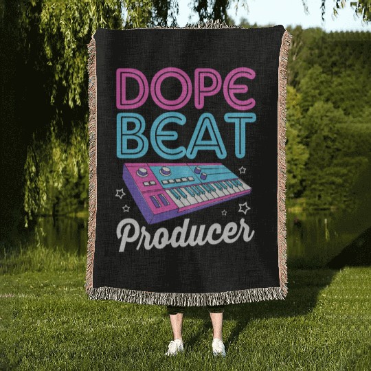 80s Beat Maker Dope Beat Analog Music Producer Woven Blankets