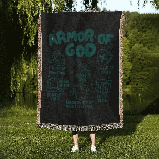 Armor of God Woven Blankets