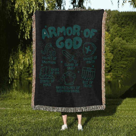 Armor of God Woven Blankets