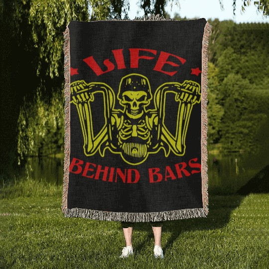 Life Behind Bars Biker LIKE US ON FACEBOOK #USAP Woven Blankets