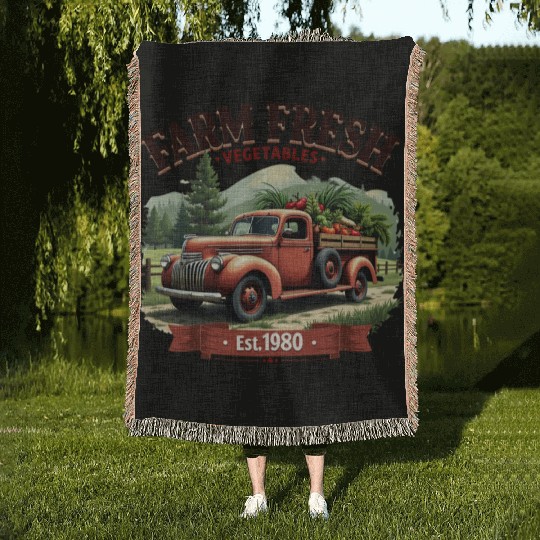 FARM FRESH VEGETABLES 01 Woven Blankets