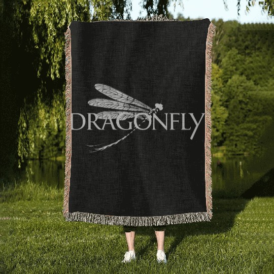 Beautiful Dragonfly Insect Lover for a Insect Woven Blankets