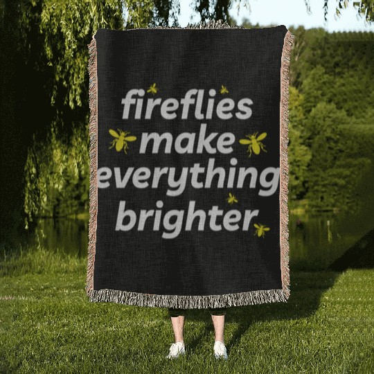 Fireflies Firefly Lightning Bug Insect Collector Woven Blankets