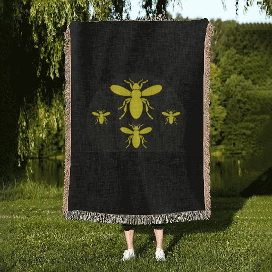 Fireflies Firefly Lightning Bug Insect Collector Woven Blankets