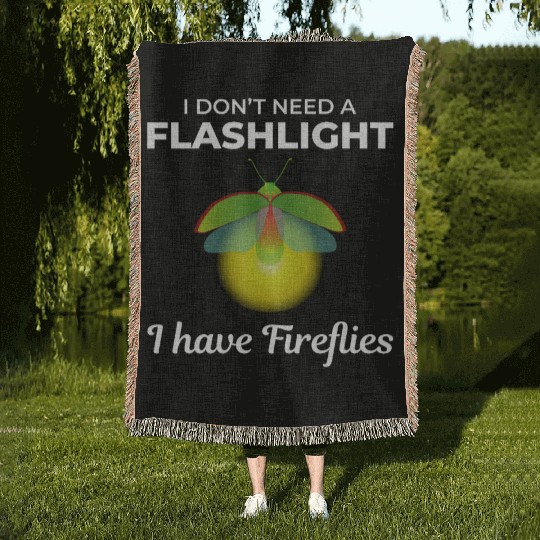 Fireflies Firefly Lightning Bug Insect Collector Woven Blankets