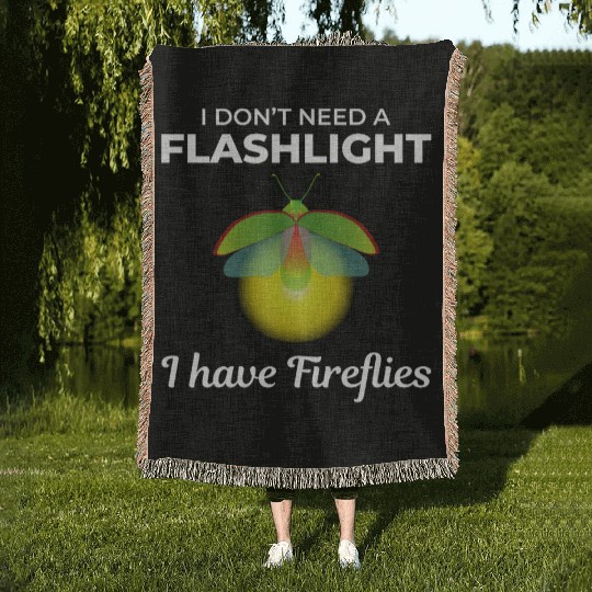 Fireflies Firefly Lightning Bug Insect Collector Woven Blankets