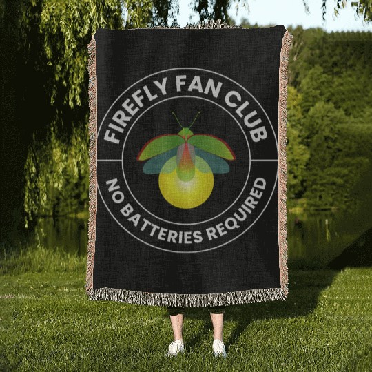 Fireflies Firefly Lightning Bug Insect Collector Woven Blankets