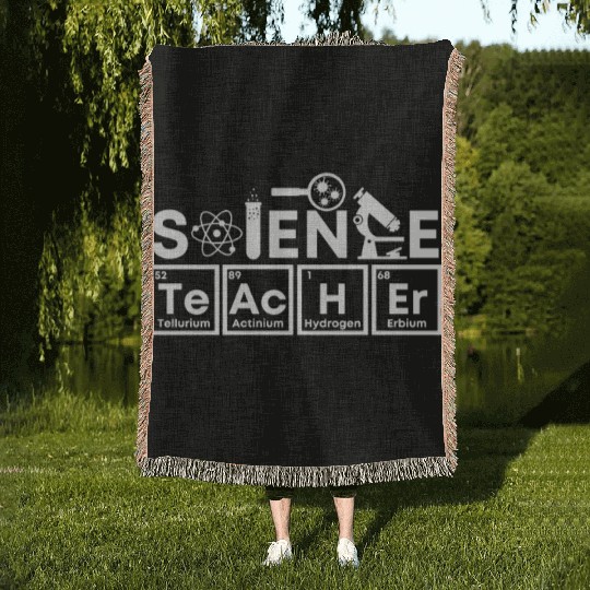 Physics, Biology, Chemistry or Science Teacher Woven Blankets