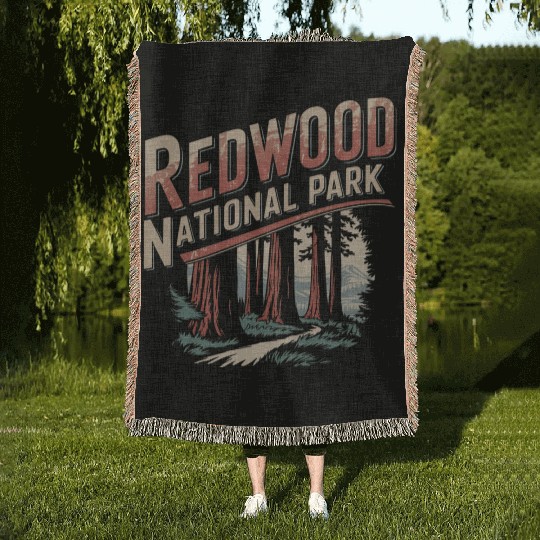 Redwood National Park Woven Blankets