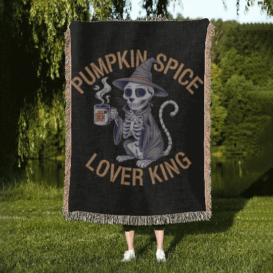 Pumpkin Spice Lover King For Pumpkin Spice Fans Woven Blankets