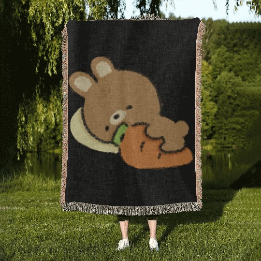Bunny and Carrot Woven Blankets