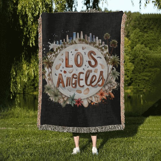 Los Angeles USA gift idea Woven Blankets